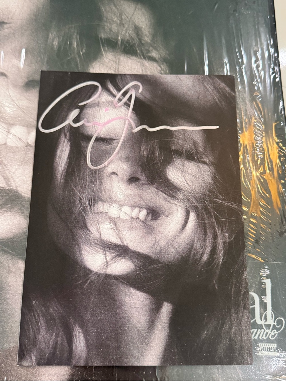 Ariana Grande Petal vinyl LP ~ full signature in pink/silver ~ ready to ship